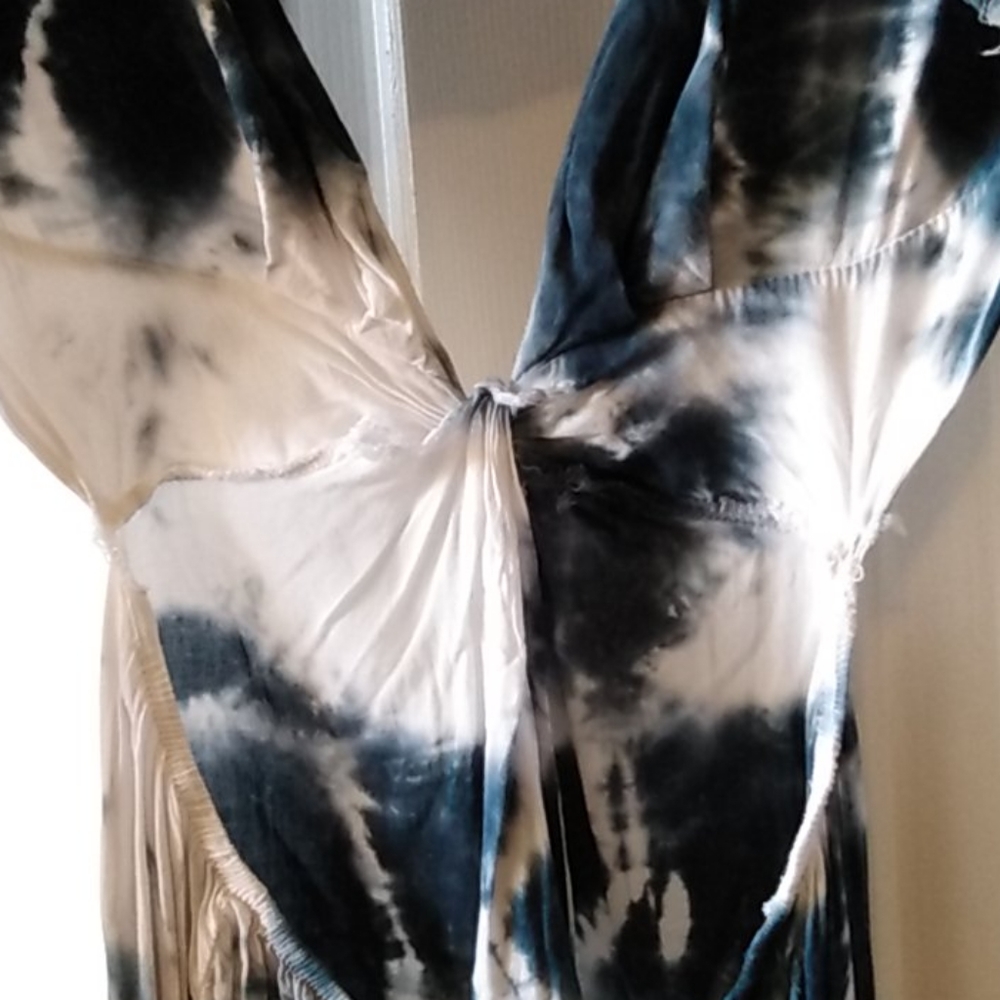 Open back Blu moon tie dye mini dress xs - Picture 15 of 16
